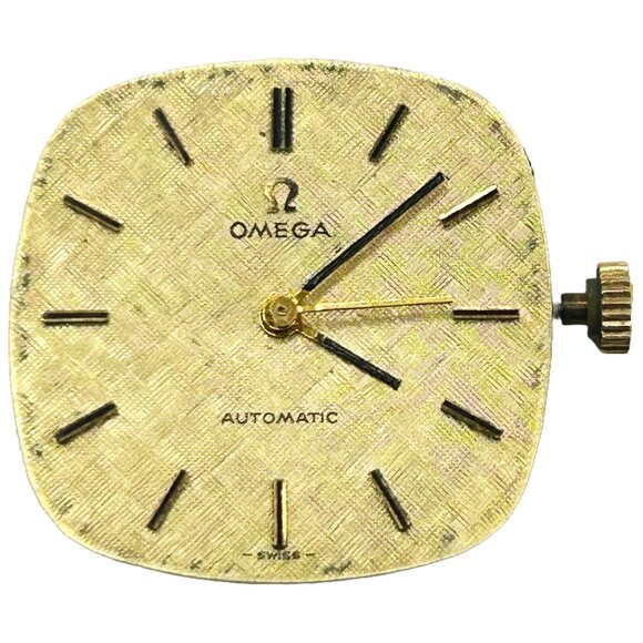 Vintage Omega Automatic Gold Linen Dial 683 - Conversion Watch Head - 0 Jewels - Picture 1 of 6